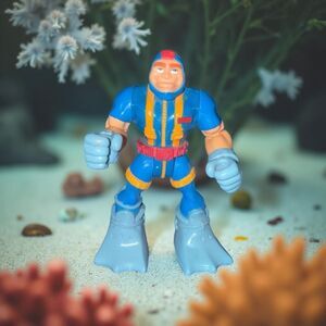 Vintage 1998 Fisher Price Rescue Heroes Scuba Diver Gil Gripper B19